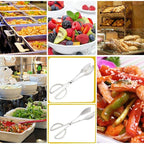 Stainless Steel Buffet Tongs - Set of 2, 10.3'