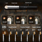Golden Maple Miniature Paint Brushes Drybrush-10pcs Micro Detail Paint Brush Set, Small Fine Detail Brushes for Acrylic, Watercolors & Paint by Number, Figurine