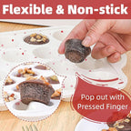 Mini Muffin Pan, Metal Reinforced Frame Mini Cupcake Pans 24 Cups Nonstick Muffin Silicone Molds with Handle for Baking Muffins, Cupcakes, Egg Bites 2 Pack Heart-Shaped