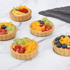 3-3/5 Inch Mini Tart Pans with Removable Bottoms, Round Mini Quiche Pans for Baking, Nonstick Cake Pans Set for Pies, Mousse Cakes, Dessert Baking (Red)