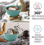 Wrova wheat straw snack bowls 10oz set of 8 - Unbreakable Dessert Bowls Dishwasher Safe - Small Handy Bowls for Ice Cream,Yogurt and Fruits. Green