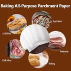 300PCS Thickened Precut Parchment Paper Sheets, 6×6 In Non-Toxic Burger Paper Sheet，Heavy Duty Burger Patty Paper for Baking, Grilling, Seperating Patty, Comes in Convenient Packaging, White