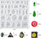 Resin Jewelry Molds for Casting - Silicone Molds for Epoxy Resin, Pendant Mold for DIY Gem Cabochon, Earring, Necklace Jewelry Making