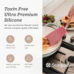 Starpack 'Flex & Flip' Flexible Silicone Turner Spatula Set (3 Pcs) - High Heat Resistant Spatulas for Cooking Egg 600°F - Silicone Pancake Turner Spatula, LFGB Grade Non Stick Rubber Kitchen Utensils