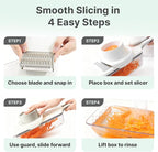 Multifunctional Handheld Mandoline Slicer for Kitchen with Drain Box – 6 Interchangeable Blades, Safety Guard, Vegetable/Cucumber Slicer for Salad Meal Prep, Easy to Clean, Compact Storage