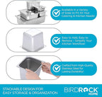 BIRDROCK HOME Stainless Steel Steam Table Pan - Hotel, Restaurant & Catering Supplies - 24 Gauge Steel, 2.6 qt Capacity - Meal Prep, Cooking, & Food Storage Container - 6" Depth, 1/6-Size (6 Pack)