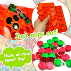Gummy Molds Silicone for Keto Snacks, 4 Pcs 55-Cavity Round Shape Mold for Apple Cider Vinegar Gummies Candy Making Supplies