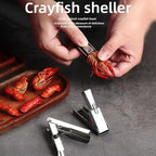 2025 New Crawfish Peeler Tool Stainless Steel, Crayfish Shelling Device Seafood Tool, Crawfish Tail Peeler, Crawfish Tail Remover Tool, Stainless Steel Crawfish Tail Peeler Tool (3 Pcs)