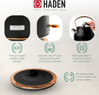 HADEN Heritage 1.7 Liter Stainless Steel Electric Kettle Bundled with 12 Cup Drip Coffee Maker, Coffee Machine with Auto Shut-Off, Black & Copper