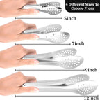 Serving Tongs, Kitchen Tongs,Buffet Tongs, XEVOM Stainless Steel Food Tong Serving Tong,small tongs, Serving Utensils (12 Inch)