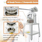 Commercial Dough Divider Manual 48PCS Dough Divider 0.78oz-3.70oz Heavy Duty Dough Cutter Machine with 22-105g Dough Weight Range for Baking, 48PCS