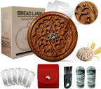 UFO Bread Lame Sourdough Scoring Tool Kit – Wooden Dough Scoring Tool, Replaceable Blades, Pouch, Cleaning Brush & Finger Guards | Perfect Baking Gifts for Sourdough Lovers