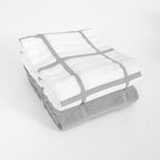 All-Clad Solid & Coordinate Kitchen Towels: Highly Absorbent, Super Soft Long Lasting 100% Cotton, 17" x 30" Tea Towels for Cleaning & Drying Dishes, Pans, Glassware, Countertops, 4-Pack, Titanium