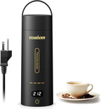 Travel Electric Kettle, Portable Small Electric Kettle for Tea Coffee, Hot Water Kettle with 4 Temperature Controls and Keep-warm, 304 Stainless Steel Auto Shut-Off & Boil Dry Protection