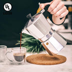 GROSCHE Milano Moka Pot | 3 Espresso Cup - 5 oz | Stovetop Espresso Percolator & Coffee Maker – Portable, Ideal for Home and Camping