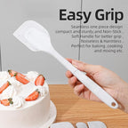 Food Grade Silicone Rubber Spatula Set for Baking,Cooking.High Heat Resistant Non Stick,Dishwasher Safe,Stainless Steel Core Handle,BPA-Free,Marbling set of 4