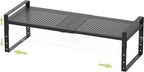 Expandable Stackable Aadjustable Shoe Rack Pantry Shelf for Kitchen Cabinets Counter Shelves Countertop Cupboard Storage Solution,Sturdy Heavy-Duty Metal Construction(1Pack/Black/Medium)
