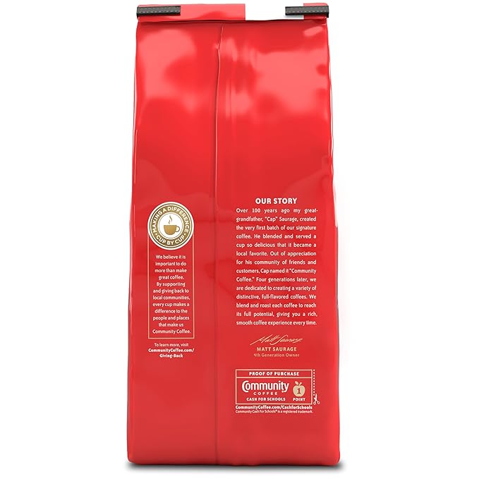 Community Coffee 100% Colombia, Medium Dark Roast Ground Coffee, 12 Ounce (Pack of 2)