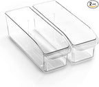 BINO | Plastic Storage Bins, Small | THE CURVE COLLECTION | Multi-Use Organizer Bins | Storage Containers Kitchen, Pantry and Home Organization | Fridge Organizers | Pantry Organization and Storage
