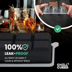 Large Ice Cube Trays Combo - Set of 2, Silicone Ice Ball Maker & Ice Cube Trays with Lids for Chilly Drinks, Perfect for Whiskey, Cocktails - BPA-Free