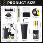 Baby Shower Prizes for Men - 6 Pack Complete Game Prize Set for Dad & Male Guests - Includes Survival Card Tool, Tape Measure, Bottle Opener Keychain, Plastic Cups, Pen, Screwdriver & Gift Bags