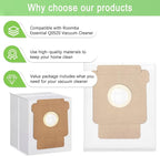 20 Pack Q0520 Vacuum Bags for iRobot Roomba Vacuum 2 Q0520 Essential Robot Vacuum Cleaner,Roomba 105 Combo/Vac,Plus 405 404 505 Combo Max 705 Vac,Max 705 Combo Robot,Disposable Auto-Empty Dust Bin Bag