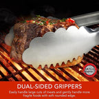 Grill Tongs 20-Inch Very Long Extra Heavy Duty for Grilling and Barbecue Heat Resistant Hand Grips Stainless Steel for BBQ Outdoor Kitchen and Cooking Hot Grilled Food