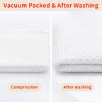 Homaxy 100% Cotton Waffle Weave Kitchen Dish Towels, Ultra Soft Absorbent Quick Drying Cleaning Towel, 13 x 28 Inches, 8-Pack, White