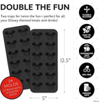 Disney Silicone Ice Cube Tray – 2 Pack Ice Trays for Freezer with Fun Mickey, Minnie & Winnie the Pooh Molds – Flexible BPA-Free Silicone Molds for Ice, Chocolate, and More