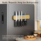Magnetic Knife Holder for Wall, 12 Inch Bamboo Strong Magnetic Knife Strip, Small Kitchen Storage Space Savers, Rv Apartment Farmhouse Accessories Organizer, Housewarming Gifts for New Home