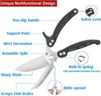 Kitchen Shears Heavy Duty Poultry Shears Meat Cutting Dishwasher Safe and Stainless Food Kitchen Scissors for Chicken Turkey Thanksgiving,Black
