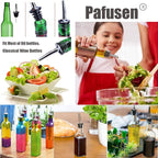 Pafusen 24 Pack Liquor Bottle Pourers, Liquor Pour Spout for Liquor Bottles, Stainless Steel Olive oil Dispenser Spout, Alcohol Pourer Dust Caps Long Covers, Rose Gold