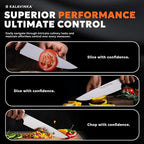 Professional Chef Knife 8", High Carbon Stainless Steel Blade, All-Purpose Kitchen Knife with Gifted Sheath, Summer Cooking (VENDANA)