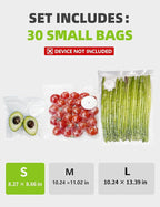 Vacuum Sealer Bags, Reusable Vacuum Zipper Bag, BPA Free Heavy Duty Vacuum Storage Bag for Food 15 Bags (15 Small Bags (8.27x 8.66 in))