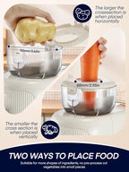 FOHERE Multifunctional Electric Cheese Grater, 6 Blades & 1.8L Container Nut Chopper, Vegetable Slicer, Food Slicer for Onion, Carrot, Cucumber (White)