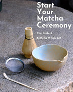 Matcha Whisk Set,Matcha Set,Matcha Kit,Matcha Bowl with Spout,Scoop,Sifter,Bamboo Whisk,Chasen Holder,Unique Gifts for Women Grifend,Gifts for Christmas, Birthday,Halloween(Yellow)