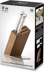 Cangshan L1 Series 3-Piece HUA Cleaver Knife Block Set, Forged German Steel, 1027518