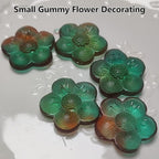 Flower Silicone Mold, Small Plum Blossom Shaped Flower Molds with 70 Cavities for Making Chocolate/Candy/Gummy/Cookie/Jelly/Ice Cube/Edible Flowers for Cake Decorating, Wintersweet Mold, with Scraper