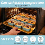 200 Pack 10 oz Square Mini Cake Pans with Lids, Mini Loaf Pans with Lids, Aluminum Foil Square Brownie Baking Cups for Ramekins Muffin Cupcake Wedding Birthday Party (Blue)