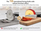 Paring Knife Set, 2PCS Small Kitchen Knives for Fruit, 3.8 Inch Fruit Knives and 2.75 Inch Bird Beak Peeling Knife, Premium Germany Stainless Steel Ergonomic Handle, Elegant Black Ideal for Gift