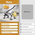 French Fry Cutter Commercial Potato Slicer with Suction Feet Complete Set, Includes 1/4", 3/8",1/2", Gray