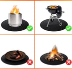 42" Round Fire Pit Mat for Solo Stove Bonfire/Under Grill Mat for Outdoor Pit Fireproof Waterproof Oil-Proof, 4 Layers Fireproof Mat Fireplace Mats Grill Pads Solo Stove Mat Deck Patio Grass Smoker