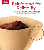 Melitta #4 Cone Coffee Filters, Natural Brown, 100 Count (Pack Of 3), 300 Total Filters - Fits all 8-12 Cup Cone Coffee Makers and Pour-Overs, Compostable, Tear-Resistant, Made in USA
