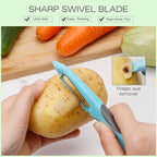 Senbowe Upgrade Potato Peeler for Kitchen, 6PCS Stainless Steel Vegetable Peeler, I and Y Veggie Food Peeler for Apple Fruit Carrot Zucchini Cucumber,Good Grip Makes Peeling Very Easy