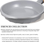 COOKLOVER Nonstick Frying Pan 100% PFOA Free Cookware Induction Skillet Stir Fry Pan (Gray, 7.9 inch)