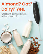 Elementi Electric Milk Frother Handheld, Matcha Whisk, Milk Foamer for Coffee Foamer Electric Handheld Drink Mixer, Electric Mini Whisk Small Hand Mixer, Frappe Maker (Red)