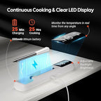 Wireless Meat Thermometer Digital with Clear White LED Display,1000ft Bluetooth 5.4 Meat Thermometer, 4 inches Short Smart Food Thermometer Probe for BBQ, Grill, Rotisserie