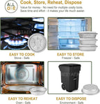 9" Aluminum Foil Pans with Clear Lids 50 Pack,Heavy Duty Disposable Containers for Roasting,Storing,Baking,Cooking,Recyclable