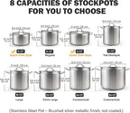 Cooks Standard 02616 Professional Grade Lid 30 Quart Stainless Steel Stockpot, Silver