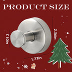 Suction Cup Hooks for Wreaths on Glass, 2026 Upgrade No Drill Towel Hooks Stainless Steel Waterproof Suction Cup Hooks, Wreath Hanger for Front Door for Kitchen, Bedroom (4, White)